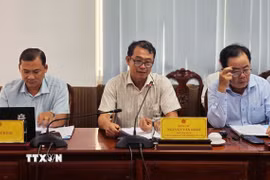 Ông Nguyễn Văn Khởi, Phó Chủ tịch UBND thành phố Cần Thơ, phát biểu tại buổi làm việc. (Ảnh: Ánh Tuyết/TTXVN)