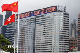 Trung tâm Evergrande tại Hong Kong, Trung Quốc, ngày 6/8/2021. (Ảnh: AFP/TTXVN)
