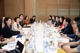 Quang cảnh buổi làm việc. (Ảnh: TTXVN phát)
