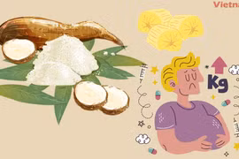 Sắn chứa tinh bột kháng nhưng vẫn có thể gây tăng cân do lượng calo cao. (Ảnh: Vietnam+)