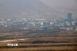 Quang cảnh khu công nghiệp chung liên Triều Kaesong tại thị trấn Kaesong, Triều Tiên. (Ảnh: AFP/TTXVN)