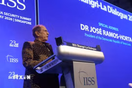 Tổng thống Timor Leste José Ramos-Horta trình bày bài phát biểu. (Ảnh: Việt Dũng/TTXVN)