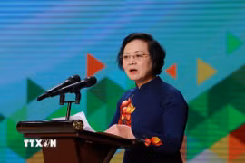 Đồng chí Phạm Thị Thanh Trà, Bí thư Trung ương Đảng, Phó Thủ tướng Chính phủ phát biểu chỉ đạo Đại hội. (Ảnh: Khánh Hòa/TTXVN)