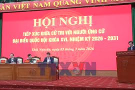 Ứng cử viên Quốc hội khóa XVI Phan Văn Giang tiếp xúc cử tri Thái Nguyên