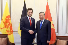 Tổng Bí thư, Chủ tịch nước Tô Lâm tiếp Bộ trưởng, Thủ hiến vùng Wallonie, ông Adrien Dolimont. (Ảnh: Thống Nhất/TTXVN)