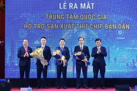 Bộ Khoa học và Công nghệ tổ chức Lễ ra mắt Trung tâm quốc gia hỗ trợ sản xuất thử chip bán dẫn. (Ảnh: Bộ Khoa học và Công nghệ)