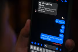 Ứng dụng Messenger không thể truy cập. (Ảnh: Minh Sơn/Vietnam+)