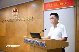 Ông Lê Văn Chung - Đại diện Vụ Bưu chính (Bộ Khoa học và Công nghệ). (Ảnh: Minh Sơn/Vietnam+)