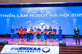 Triển lãm Robot Hà Nội 2026 do Sở Khoa học Công nghệ Hà Nội chủ trì với sự tham gia tổ chức của Trung tâm Chuyển đổi số thành phố Hà Nội chỉ đạo tổ chức. (Ảnh: Minh Sơn/Vietnam+)