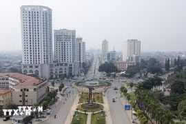 Một góc trung tâm hành chính tỉnh Thái Nguyên hiện nay. (Ảnh: Hoàng Nguyên/TTXVN)