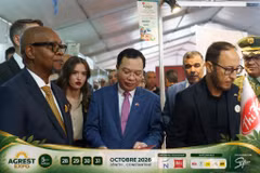 Đại sứ Việt Nam tại Algeria Vũ Duy Long tại Agrest-Expo 2026. (Ảnh: Ban tổ chức Agrest-Expo)