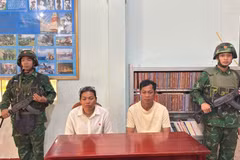 Hai đối tượng Um Bora và Keo Thaty. (Ảnh: baotayninh.vn)