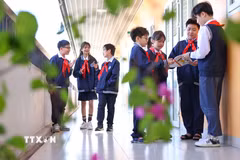 Trường Trung học cơ sở Ngô Sĩ Liên, Hà Nội. (Ảnh: Thanh Tùng/TTXVN)