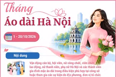 “Tháng áo dài Hà Nội” - tôn vinh nét duyên dáng, thanh lịch của phụ nữ Thủ đô