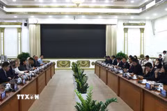 Quang cảnh buổi tiếp. (Ảnh: Liên Sơn/TTXVN)