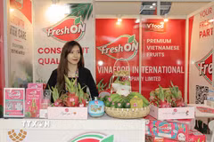 Một gian trưng bày của Việt Nam tại hội chợ. (Ảnh: Xuân Vịnh/TTXVN)