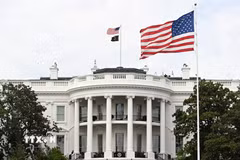 Quang cảnh bên ngoài Nhà Trắng ở Washington DC., Mỹ. (Ảnh: THX/TTXVN)