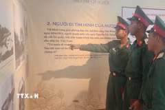 Các đại biểu tham quan triển lãm. (Ảnh: Hoài Nam/TTXVN)