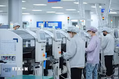 Nhiều hệ thống máy móc hiện đại, tiên tiến nhất đã được các doanh nghiệp FDI đầu tư sản xuất tại các khu công nghiệp, khu kinh tế của tỉnh Quảng Ninh. (Ảnh: Hoàng Hiếu/TTXVN)