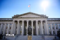 Tòa nhà Bộ Tài chính Mỹ ở Washington, DC. (Ảnh: AFP/TTXVN)