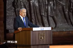 Thủ tướng Israel Benjamin Netanyahu phát biểu tại Jerusalem. (Ảnh: THX/TTXVN phát
