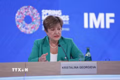 (Tư liệu) Tổng Giám đốc Quỹ Tiền tệ quốc tế (IMF) Kristalina Georgieva. (Ảnh: THX/TTXVN)