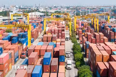 Việt Nam tiếp tục là đối tác thương mại lớn thứ 10 của Singapore, với tỷ trọng tăng từ 2,9% lên 3,1% tổng kim ngạch. (Ảnh: TTXVN phát)