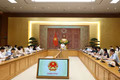 Phó Thủ tướng Chính phủ Nguyễn Văn Thắng chủ trì cuộc họp của Ban Chỉ đạo điều hành giá. (Ảnh chinhphu.vn/TTXVN phát)