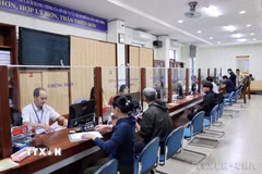 Người dân đến thực hiện các thủ hành chính công tại phường Sơn Trà, thành phố Đà Nẵng. (Ảnh: Đỗ Trưởng/TTXVN)
