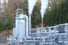 Nhà máy sản xuất khí hydro sạch từ địa nhiệt tại Nhật Bản. (Ảnh: Đào Thanh Tùng/TTXVN)