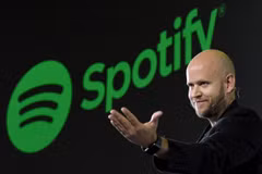 Giám đốc Điều hành của ứng dụng nghe nhạc trực tuyến Spotify, Daniel Ek tại một cuộc họp báo ở Tokyo (Nhật Bản). (Ảnh: AFP/TTXVN)
