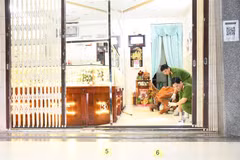 Hiện trường vụ cướp tiệm vàng ở Trà Vinh. (Ảnh: TTXVN phát)
