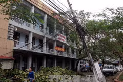 Hậu quả của bão số 14. (Ảnh: Xuân Tùng/TTXVN)