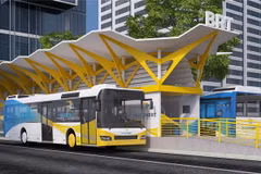 Phối cảnh mô hình tuyến xe buýt BRT số 1. (Ảnh: Anh Tuấn/TTXVN)