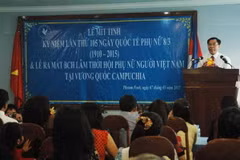 Ra mắt Ban Chấp hành Hội Phụ nữ Việt Nam tại Campuchia 
