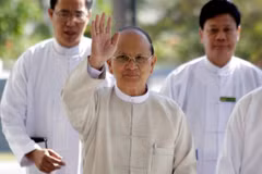 Tổng thống Myanmar U Thein Sein (giữa). (Nguồn: THX/TTXVN)