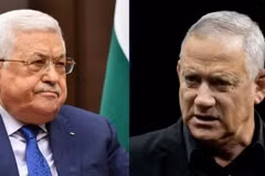 Tổng thống Palestine Mahmoud Abbas-trái và Bộ trưởng Quốc phòng Israel Benny Gantz-phải. (Ảnh: Reuters/TTXVN)
