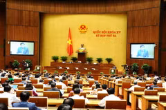 Bộ trưởng Bộ Kế hoạch và Đầu tư Nguyễn Chí Dũng trình bày Tờ trình về dự thảo Nghị quyết về thí điểm một số cơ chế, chính sách đặc thù phát triển tỉnh Khánh Hòa. (Ảnh: Minh Đức/TTXVN)