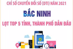 [Infographics] Bắc Ninh lọt top 5 tỉnh, thành phố dẫn đầu về DTI 2021