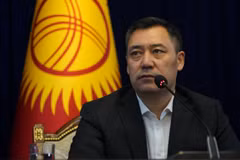 Lãnh đạo Kyrgyzstan Sadyr Japarov. (Nguồn: The Moscow Times)