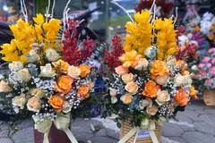 Hoa hồng ngoại nhập tăng giá mạnh trong ngày 8/3. (Ảnh: Thảo Nguyên/Vietnam+)