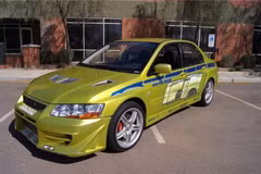 Một chiếc Mitsubishi Lancer Evolution VII đời 2002 xuất hiện trong "2 Fast 2 Furious". (Ảnh: JapaneseSportcars)