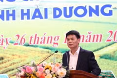 Chủ tịch Ủy ban nhân dân tỉnh Hải Dương Lê Ngọc Châu. (Ảnh: Mạnh Minh/TTXVN)