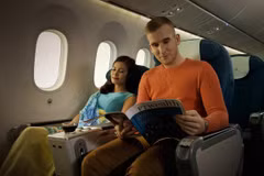 Hạng ghế phổ thông Đặc biệt của hãng hàng không Vietnam Airlines. (Ảnh: Anh Tuấn/Vietnam+)