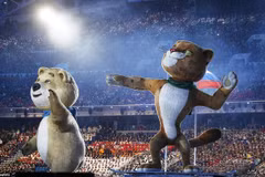 Video hài hước ở Olympic Sochi: Chú linh vật vất vả nhất