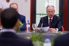 Thư ký Hội đồng An ninh Liên bang Nga Nikolai Patrushev tại thủ đô Managua. (Nguồn: El 19 Digital)