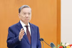 Tổng Bí thư Tô Lâm phát biểu. (Ảnh: Thống Nhất/TTXVN)