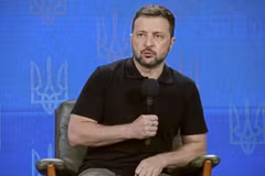 Tổng thống Ukraine Volodymyr Zelensky. (Ảnh: Kyodo/TTXVN)