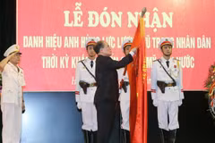 Quang cảnh Lễ khai giảng năm học của Học viện An ninh Nhân dân. (Ảnh: Trí Dũng/TTXVN)