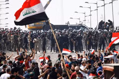 Biểu tình tại Iraq. (Nguồn: Al Jazeera)